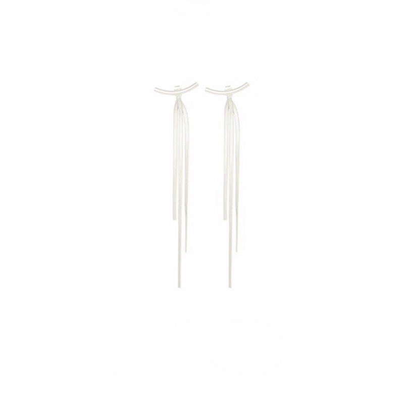 Metal Snake Bone Double-Sided Earrings