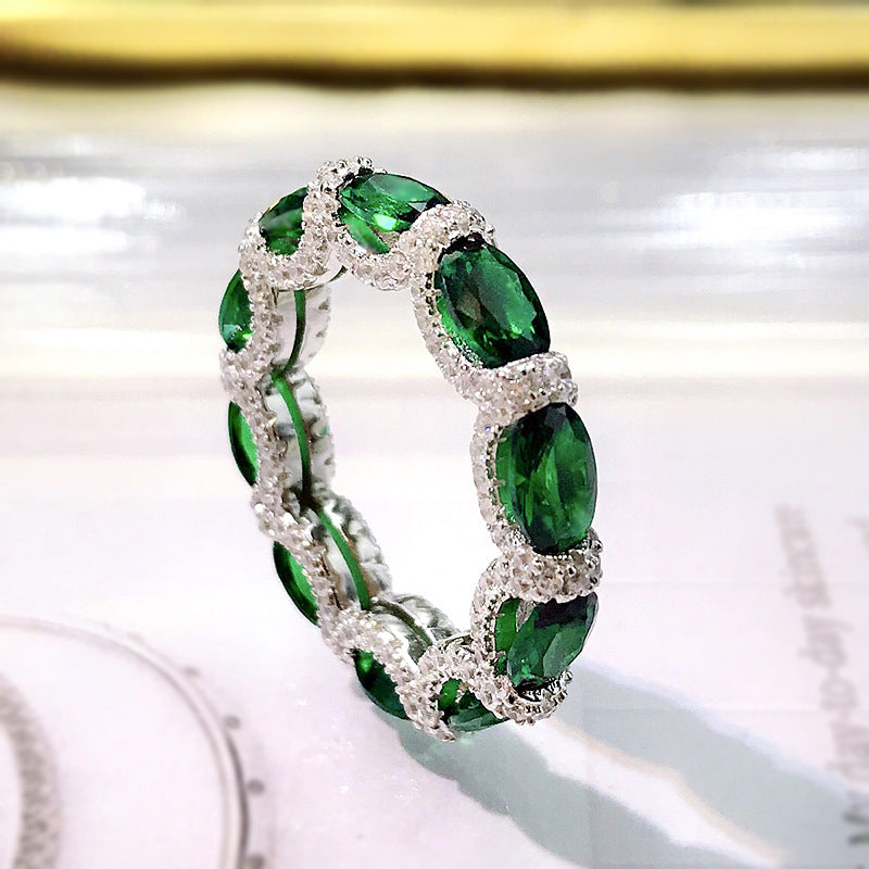 Fashion Temperament Ladies Full Diamond Ring
