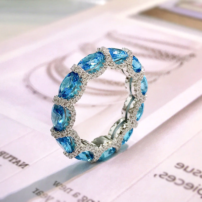 Fashion Temperament Ladies Full Diamond Ring
