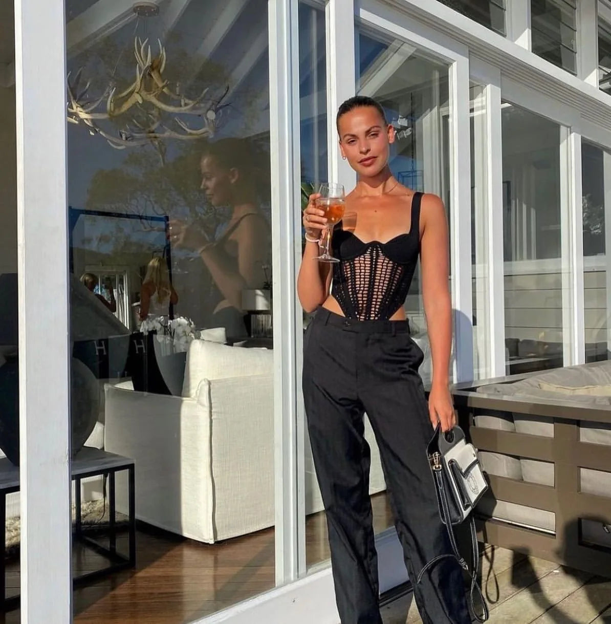 Taylor's Exclusive Crochet Corset Top