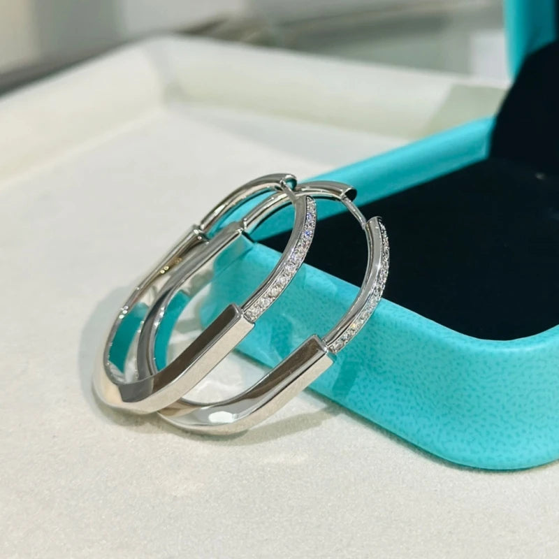 Blake's Tiff Lock Earrings Half Crystal