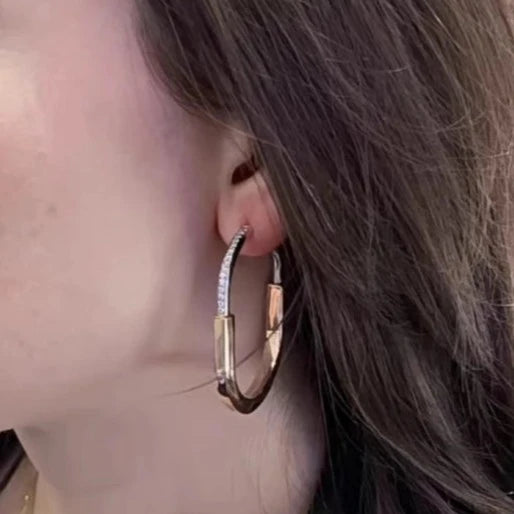 Blake's Tiff Lock Earrings Half Crystal