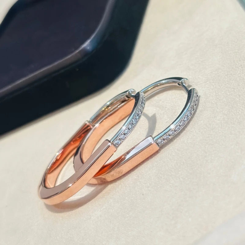 Blake's Tiff Lock Earrings Half Crystal