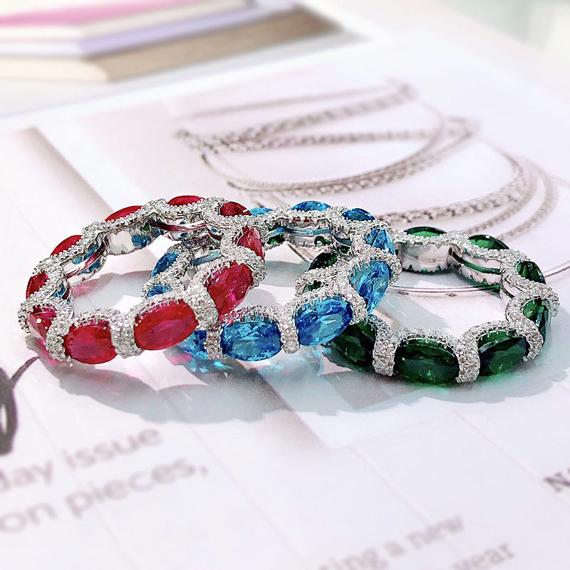 Fashion Temperament Ladies Full Diamond Ring