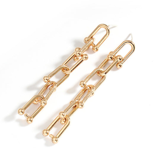 U-shaped Horseshoe Drop Earrings