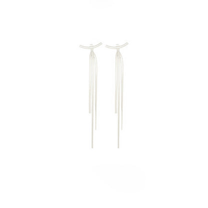 Metal Snake Bone Double-Sided Earrings