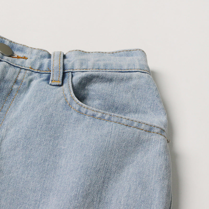 Tay's Crystal Slit Jeans Blue Denim