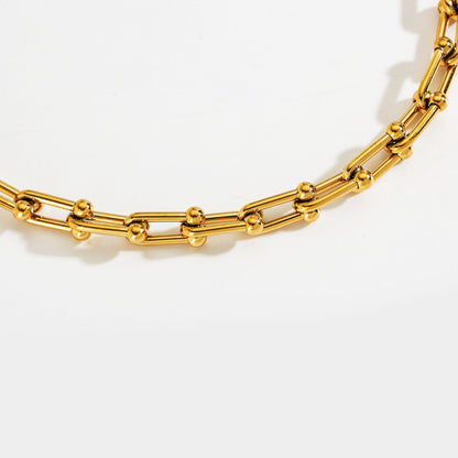Long U-Shaped Horseshoe Necklace Thick (16 inches/40 cm)