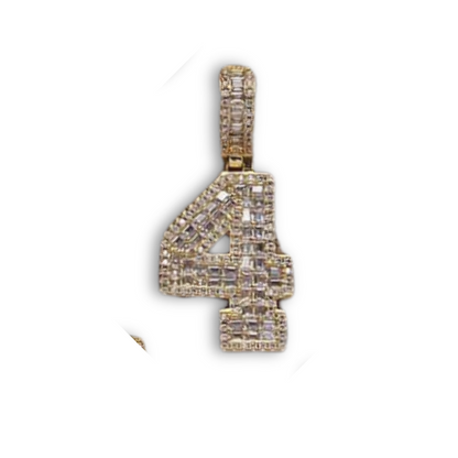 Crystal Varsity Single Number Pendant Necklace