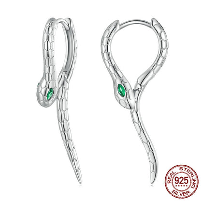 Silver Snake Earrings Mysterious Charm Animals