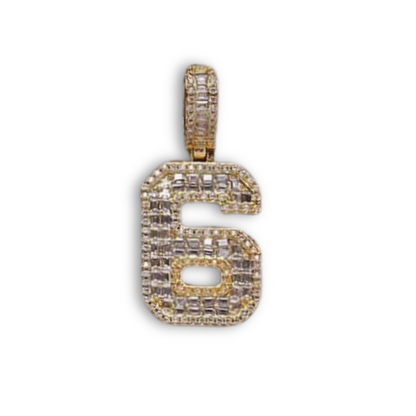 Crystal Varsity Single Number Pendant Necklace