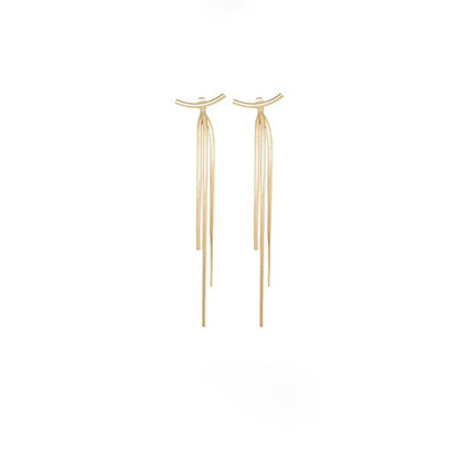Metal Snake Bone Double-Sided Earrings