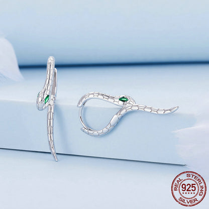 Silver Snake Earrings Mysterious Charm Animals