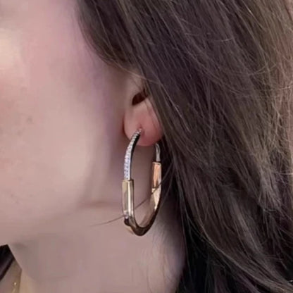 Blake's Tiff Lock Earrings Half Crystal