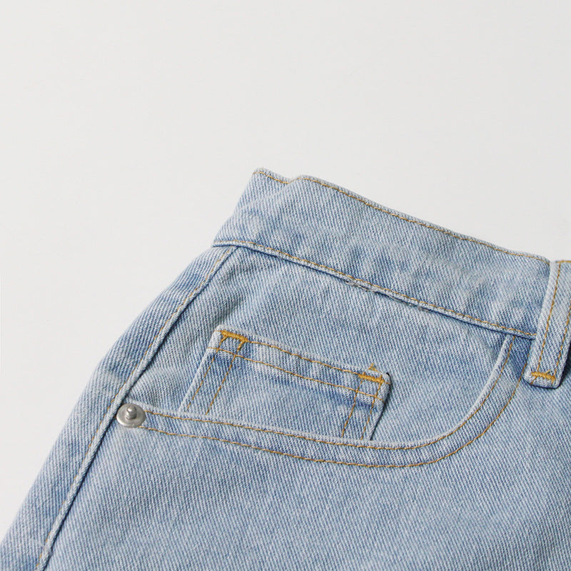 Tay's Crystal Slit Jeans Blue Denim