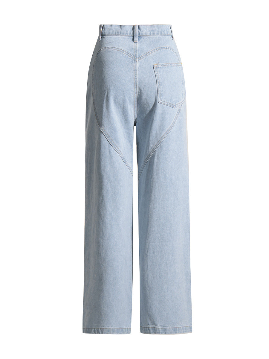 Tay's Crystal Slit Jeans Blue Denim