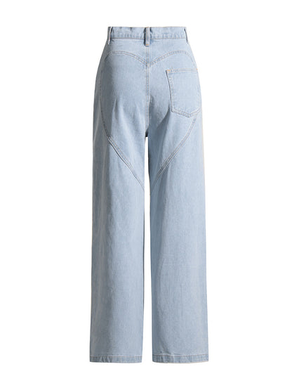 Tay's Crystal Slit Jeans Blue Denim