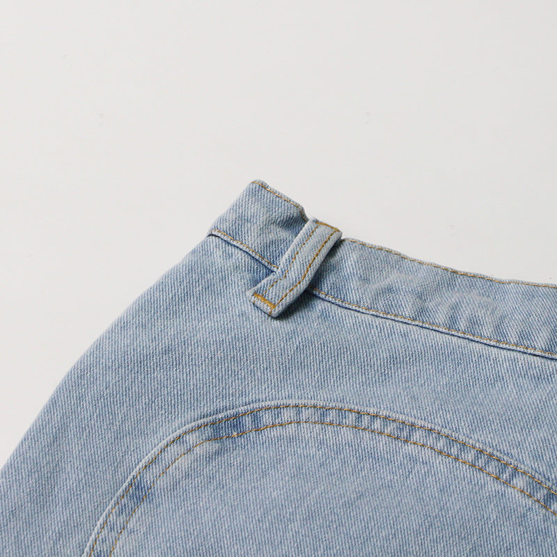 Tay's Crystal Slit Jeans Blue Denim