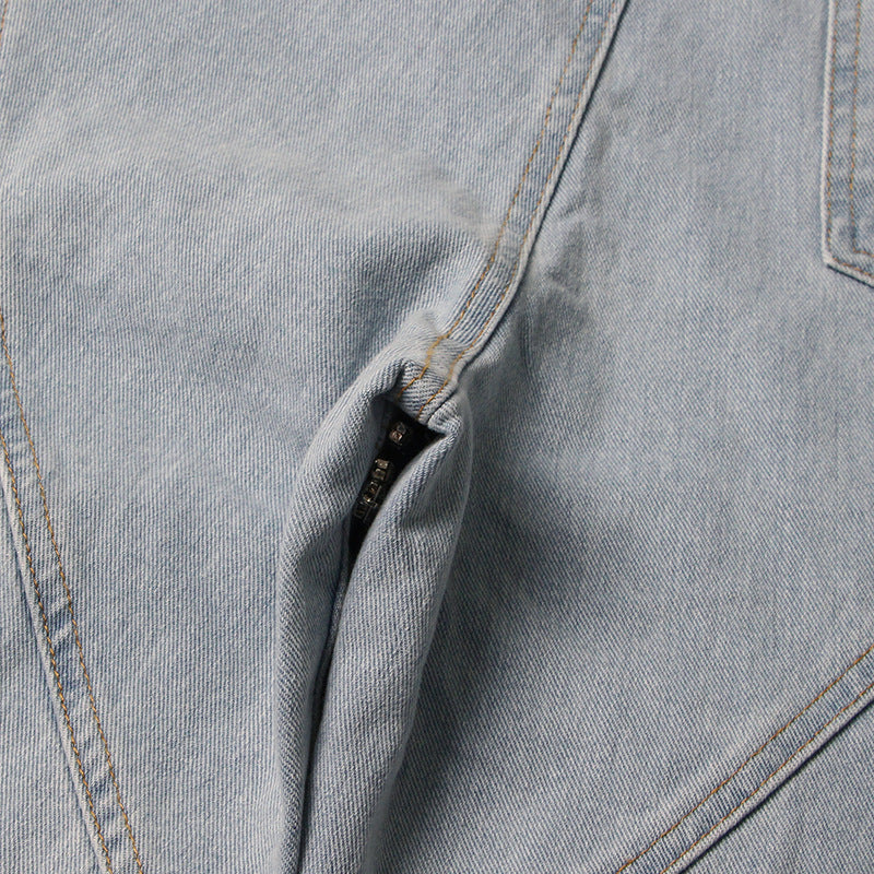 Tay's Crystal Slit Jeans Blue Denim
